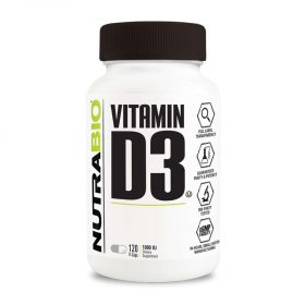 NutraBio Vitamin D3 5000IU hỗ trợ sức khỏe xương khớp, tăng cường hormone nam đối với nam giới, bổ sung hệ thống miễn dịch tốt nhất, chính hãng, giá rẻ