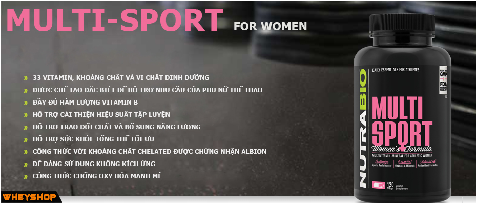 mutil sport forwomen bổ sung vitamin tổng hợp cho nữ giới