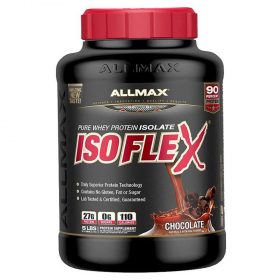 Sữa Whey Protein AllMax Nutrition IsoFlex 5lbs (2.27kg) cung cấp 27g Whey Isolate và 6g BCAA phát triển cơ bắp. Cam kết chính hãng, giá rẻ Hà Nội TpHCM
