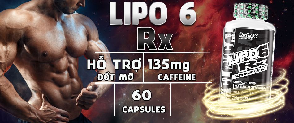 Lipo6 RX là sản phẩm đốt mỡ giảm cân hiệu quả, an toàn , chính hãng, không gây mệt mỏi. Lipo6 RX được chiết xuất hoàn toàn tự nhiên, hỗ trợ giảm cân lành tính