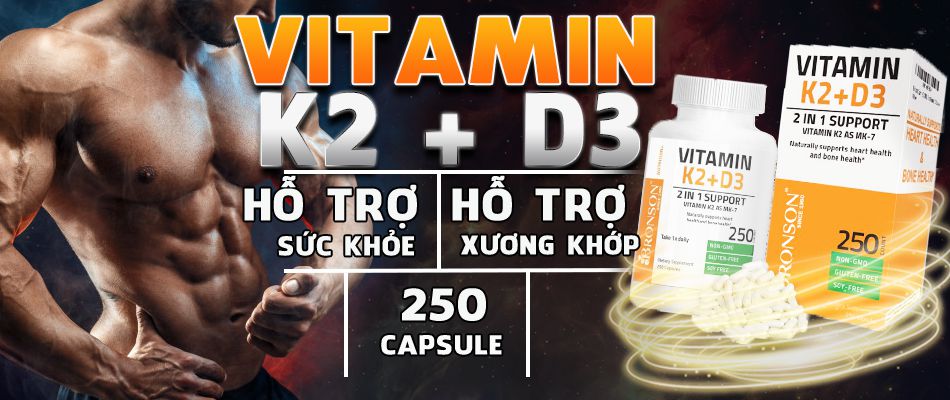 Tìm hiểu Bronson Vitamin K2 D3 bổ sung hàm lượng Vitamin K2, Vitamin D3 lớn cải thiện sức khỏe, tăng cường sức đề kháng, miễn dịch hiệu quả ...
