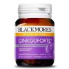 Viên uống chiết xuất Ginkgo Biloba của Blackmores GinkgoForte giúp bảo vệ, nâng cao nhận thức của hoạt động trí não, thần kinh bằng thảo dược thiên nhiên.