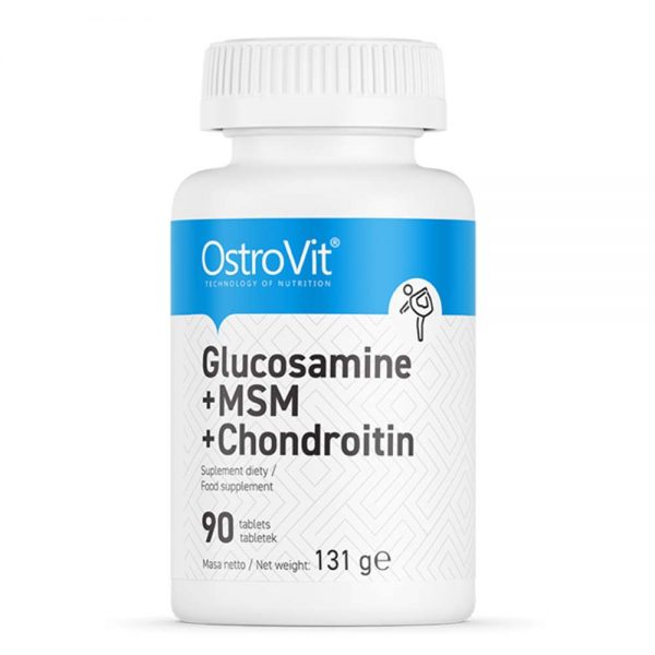 Ostrovit Glucosamine MSM Chondroitin là sản phẩm hỗ trợ xương khớp, có tác dụng bôi trơn và cải thiện tính linh hoạt của khớp, dây chằng cho người tập gym, thể hình
