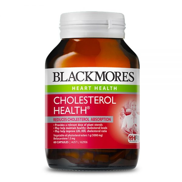 Viên uống giảm mỡ máu Blackmores Cholesterol Health của Úc bổ sung sterol, beta caroten từ thực vật hỗ trợ làm giảm sự hấp thụ cholesterol xấu hiệu quả...