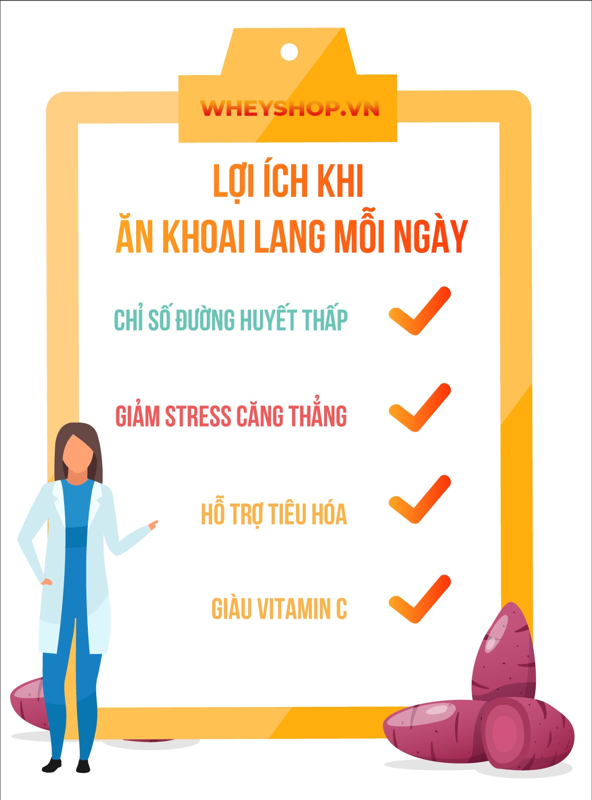 Khoai lang có phải thực phẩm giảm cân hiệu quả? Khoai lang bao nhiêu calo? Tìm hiểu ngay bài viết về cách giảm cân với khoai lang...