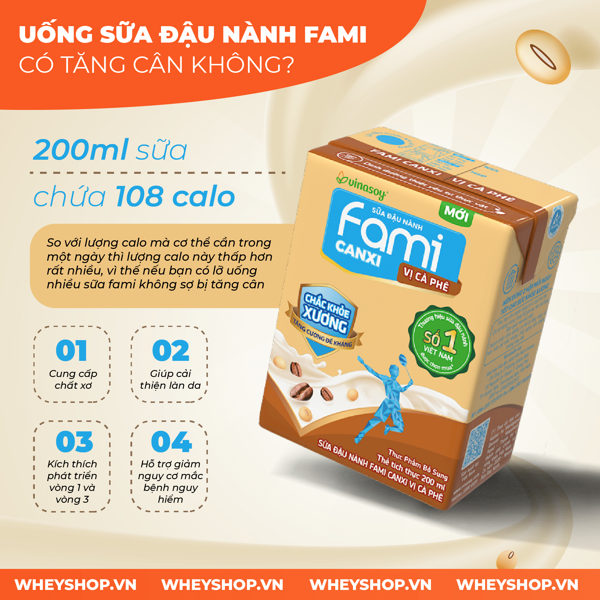 Sữa Fami là một loại thức uống rất thông dụng trong cuộc sống hàng ngày. Uống sữa đậu nành fami có tăng cân không là một trong những vấn đề được rất nhiều...