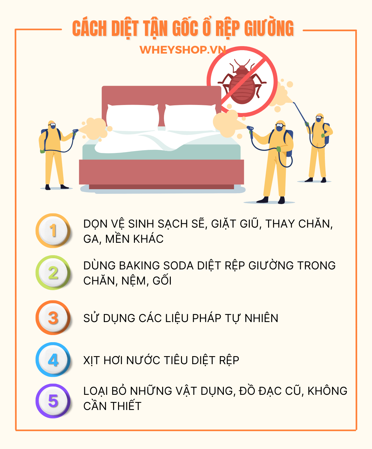 Nếu bạn đang băn khoăn rệp giường sợ mùi gì và cách diệt trừ rệp giường đơn giản, hiệu quả cùng WheyShop qua bài viết ngay sau đây...