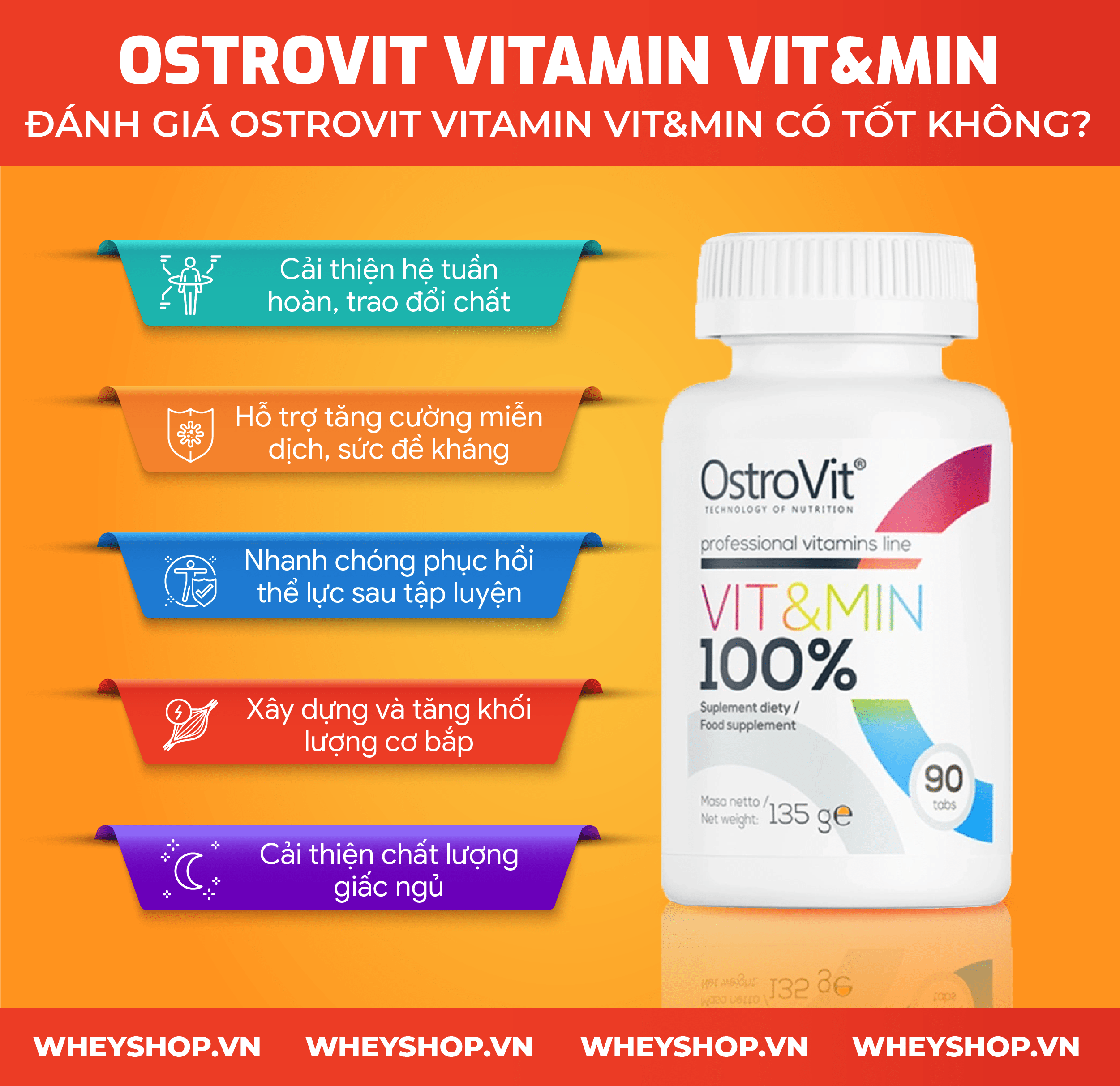 Nếu bạn đang băn khoăn không rõ đánh giá Ostrovit Vitamin Vit&Min có tốt không thì hãy cùng WheyShop tham khảo chi tiết bài viết ngay sau đây nhé...