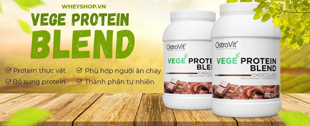 Ostrovit Vege Protein bổ sung 100% Vegan Protein thực vật hỗ trợ xây dựng cơ bắp, cải thiện sức khoẻ cho người ăn chay. Sản phẩm nhập khẩu chính hãng, giá rẻ...